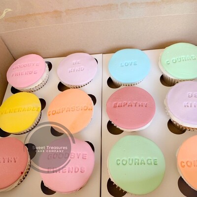 Embossed Fondant cupcakes