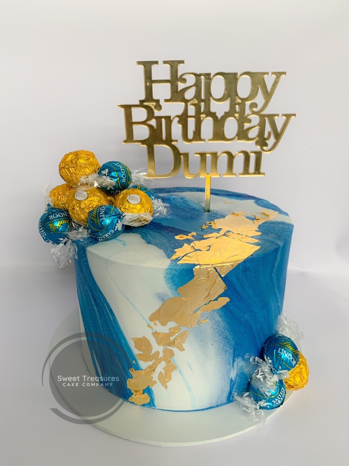 Marbled Fondant Single tier cake