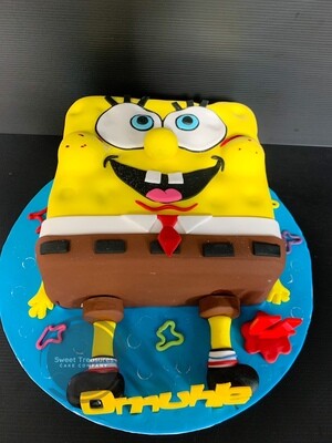 Sponge bob birthday Single tier cake