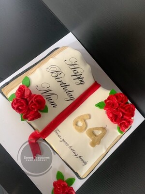 Open book Single tier Cake