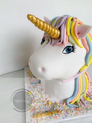 3d Unicorn Single tier cake