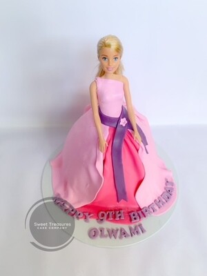 Fondant Barbie Single tier Cake