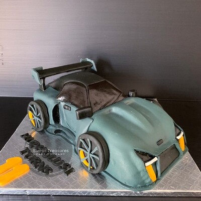 3d Race Car Single tier cake