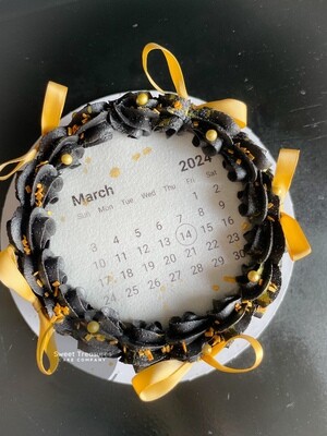 Round Burn Reveal Buttercream Single tier Cake
