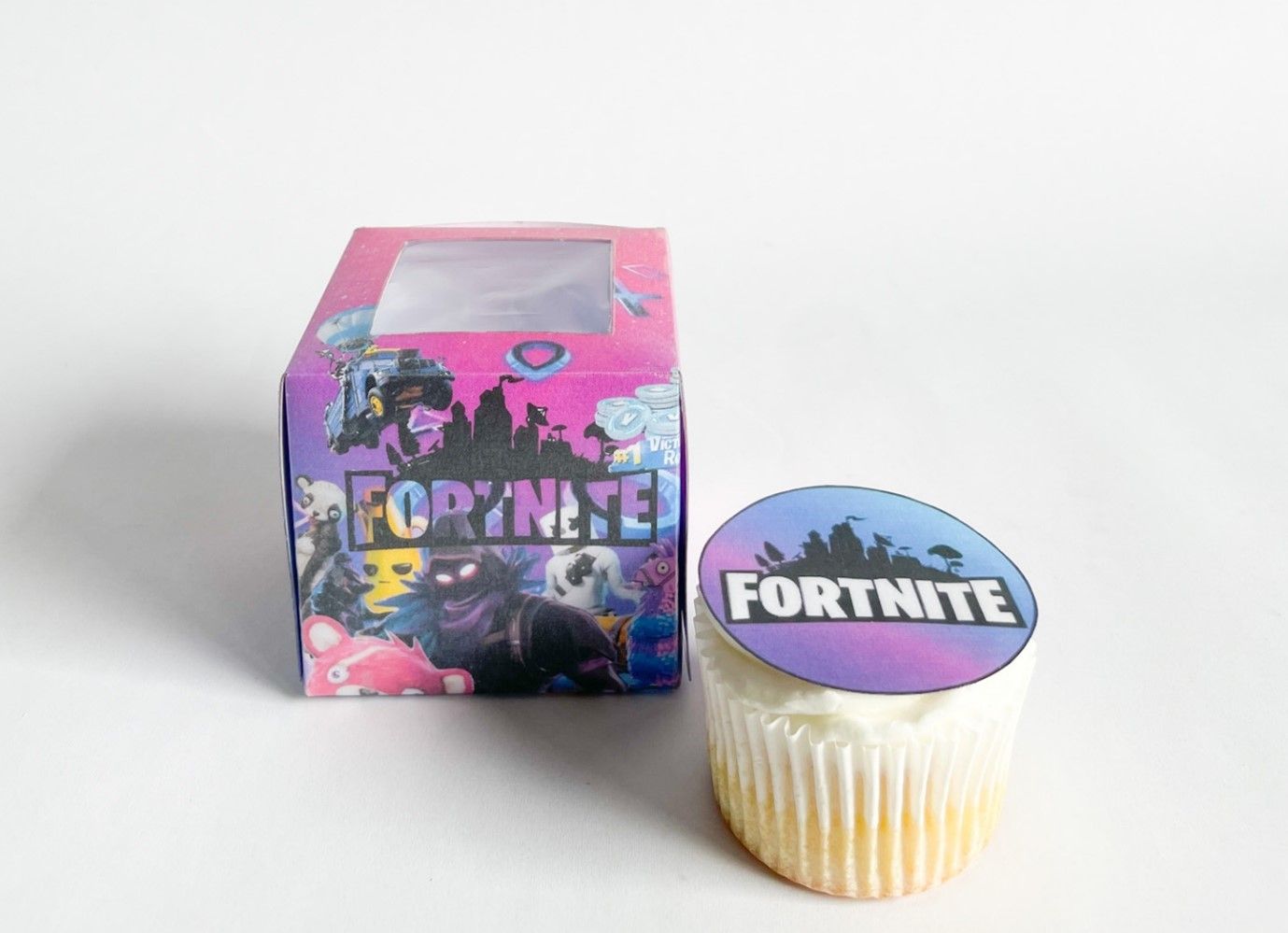 Cupcake Box WITH CUPCAKE: Fortnite Inspired