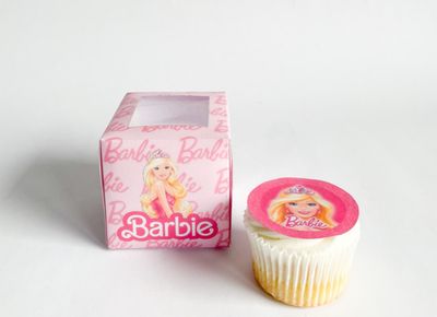 Cupcake Box WITH CUPCAKE: Barbie Inspired