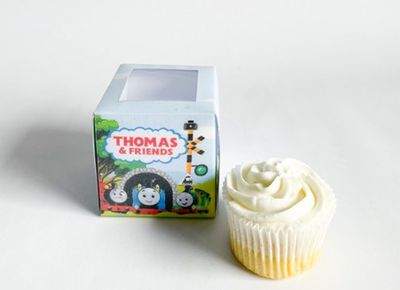 Cupcake Box WITH CUPCAKE: Thomas the Engen Inspired