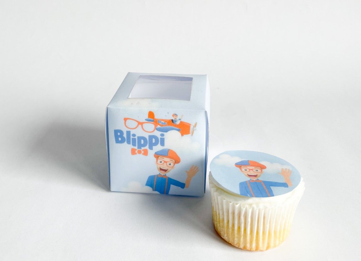 Cupcake Box WITH CUPCAKE: Blippi Inspired