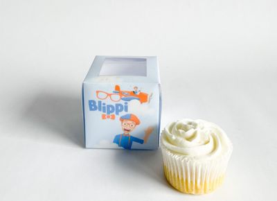 Cupcake Box WITH CUPCAKE: Blippi Inspired