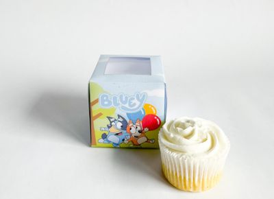 Cupcake Box WITH CUPCAKE:  Bluey Inspired