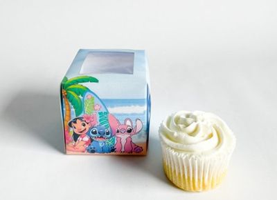 Cupcake Box WITH CUPCAKE:  Lilo and Stitch Inspired