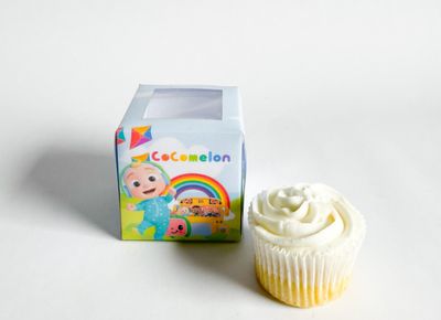 Cupcake Box WITH CUPCAKE: CocoMelon inspired