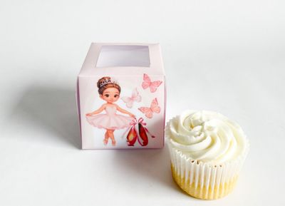 Cupcake Box WITH CUPCAKE: Ballerina