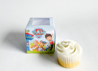 Cupcake Box WITH CUPCAKE:  Paw Patrol Inspired
