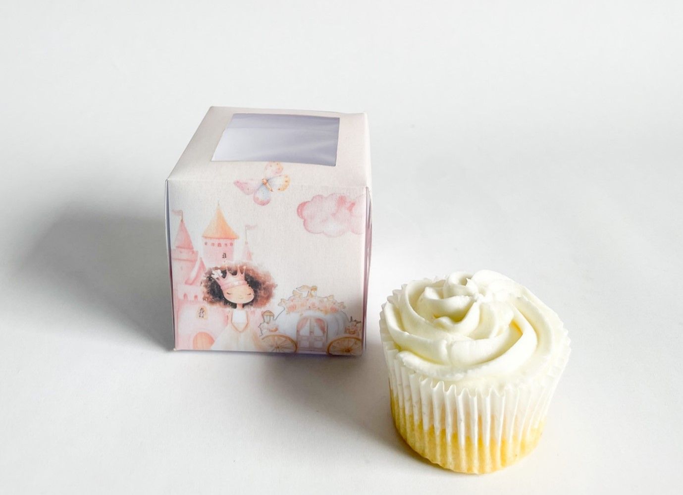Cupcake Box WITH CUPCAKE:  Tiara Time