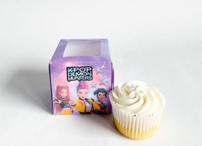 Cupcake Box WITH CUPCAKE:  K-Pop Demon Hunters inspired