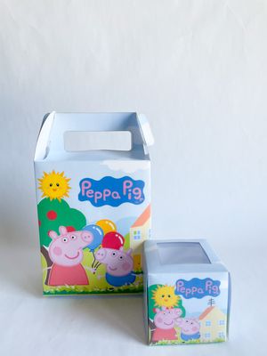 Party Pack Box WITH matching cupcakes: Peppa Pig Inspired
