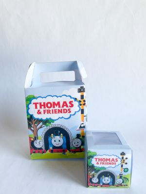 Party Pack Box WITH matching cupcakes: Thomas the Engen Inspired