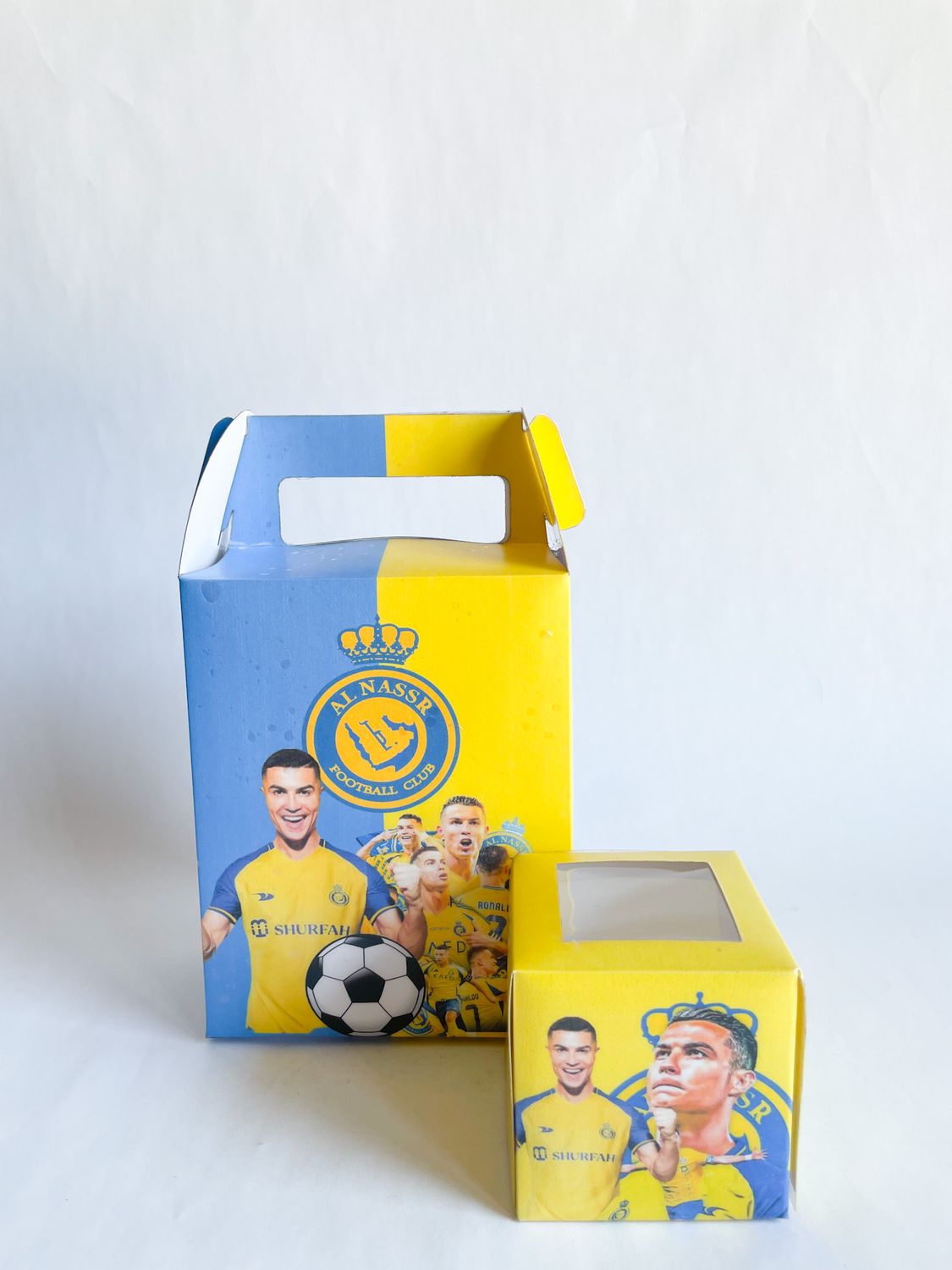Party Pack Box WITH matching cupcakes: Soccer (Al Nassr) Ronaldo
