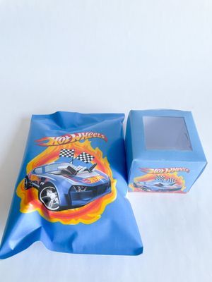 Party Pack Bag WITH matching Cupcake: Hotwheels inspired