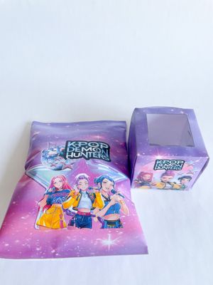Party Pack Bag WITH matching Cupcake: K-Pop Demon Hunters Inspired