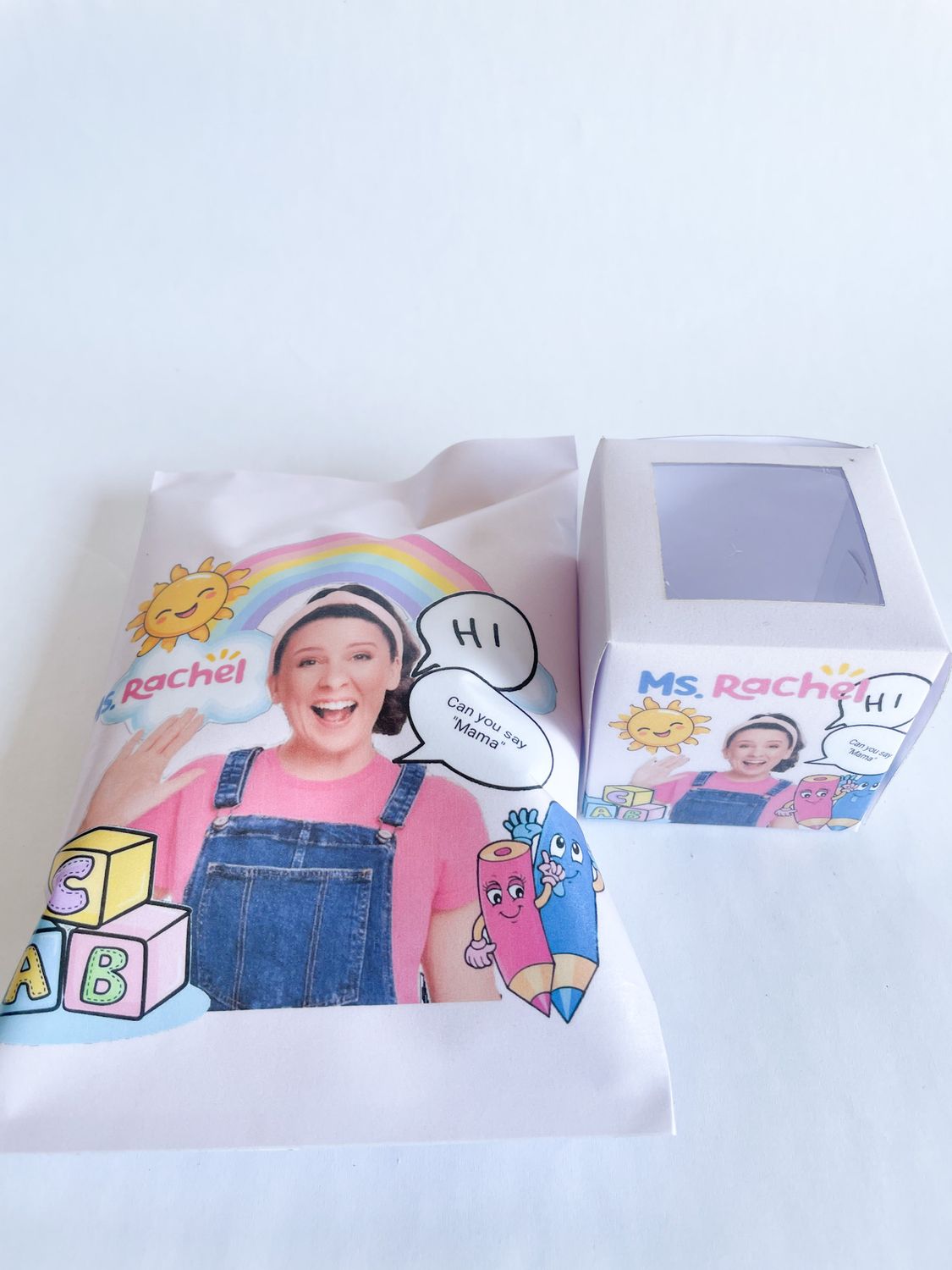 Party Pack Bag WITH matching Cupcake: Ms Rachel Inspired