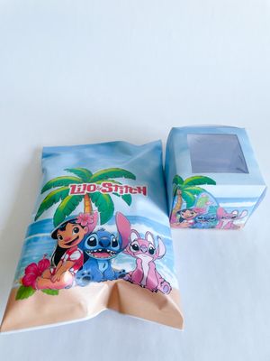 Party Pack Bag WITH matching Cupcake: Lilo &amp; Stitch Inspired