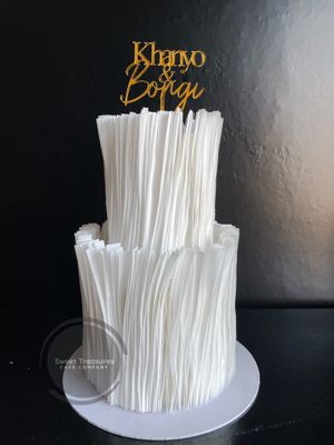Wafer paper 2 tier Cake