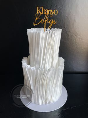 Wafter paper 2 tier Cake