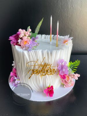 Wafer Paper Single tier Cake