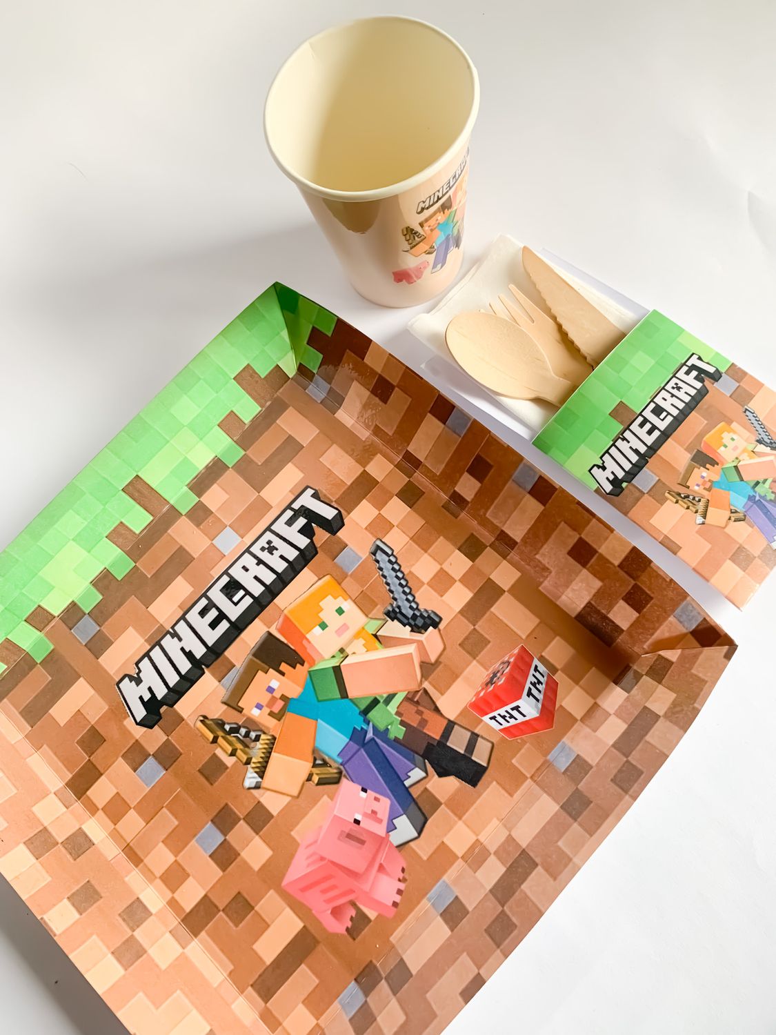 Disposable Tableware: Minecraft Inspired