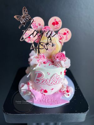 Barbie Inspired Single tier cake