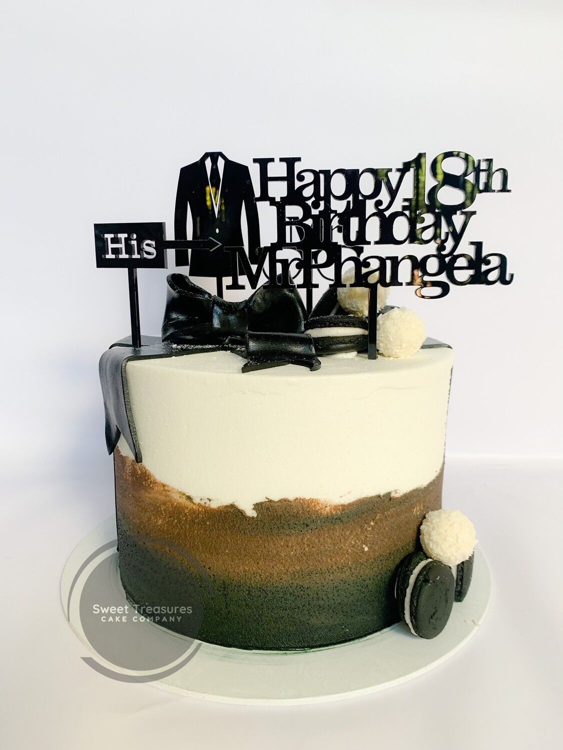 Ombre Manly Single tier Cake