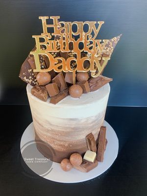 Chocolate shards Ombre Single tier cake