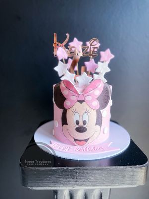 Minnie Mouse Inspired Single Tier Cake