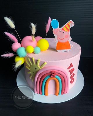 Peppa Pig spheres Single tier cake