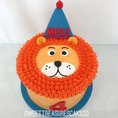 King of the Jungle Single Tier Cake