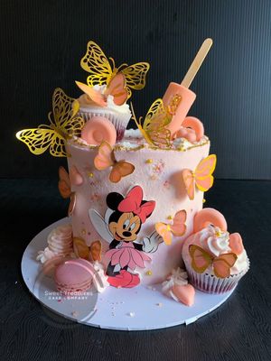 Minnie Mouse Inspired Single tier Cake