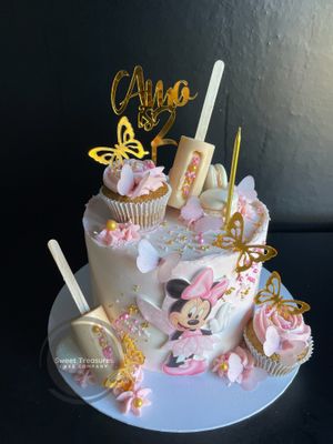 Minnie Mouse Inspired Single tier Cake