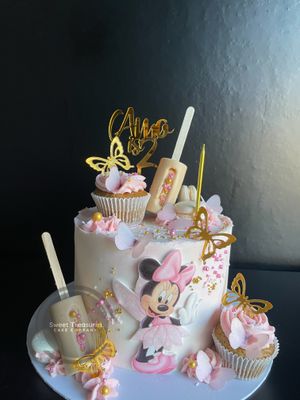 Minnie Mouse Inspired Single tier Cake