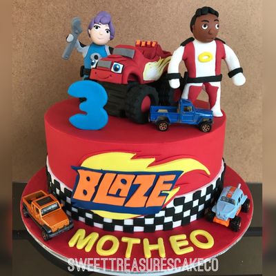 Blaze Single tier Cake