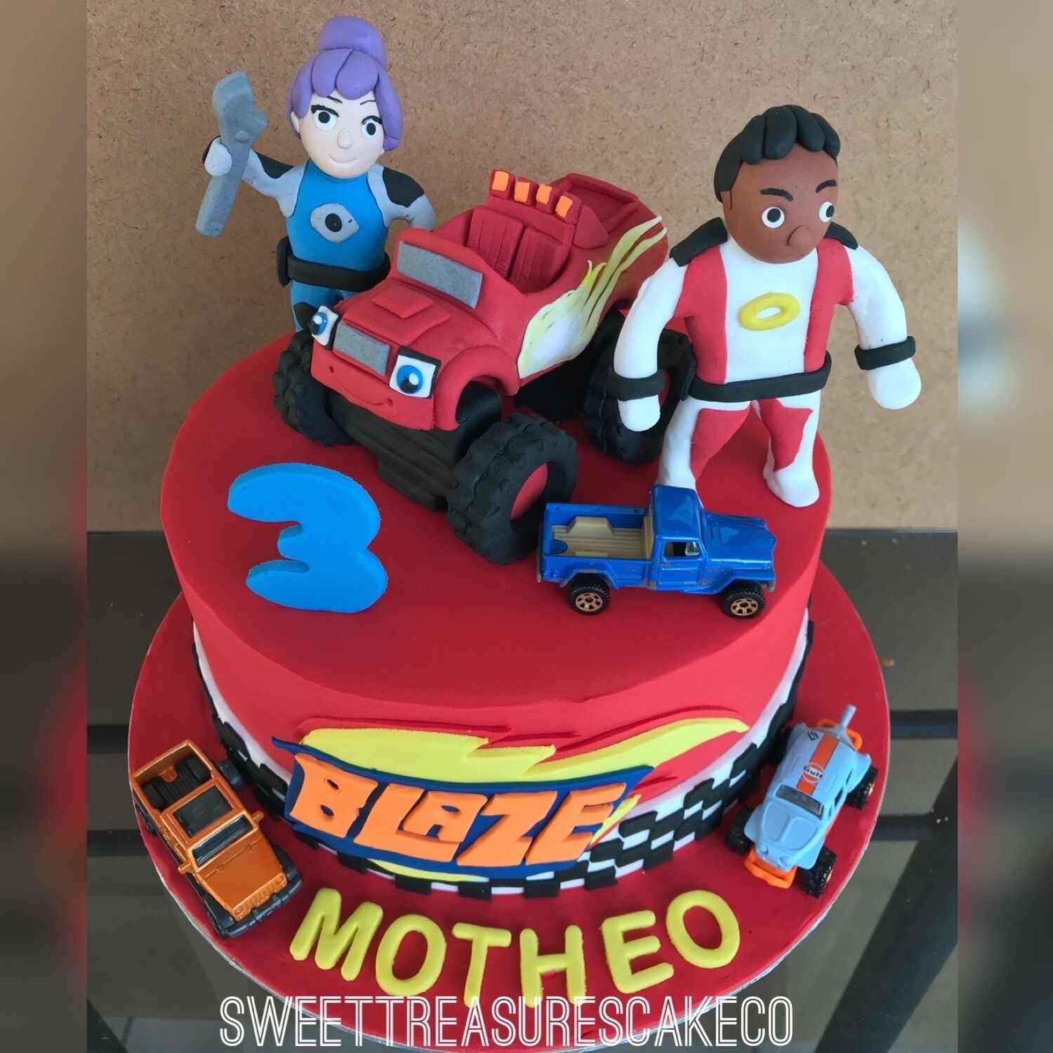 Blaze Single tier Cake
