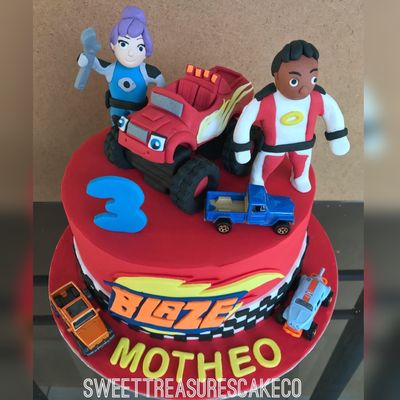 Blaze Single tier Cake