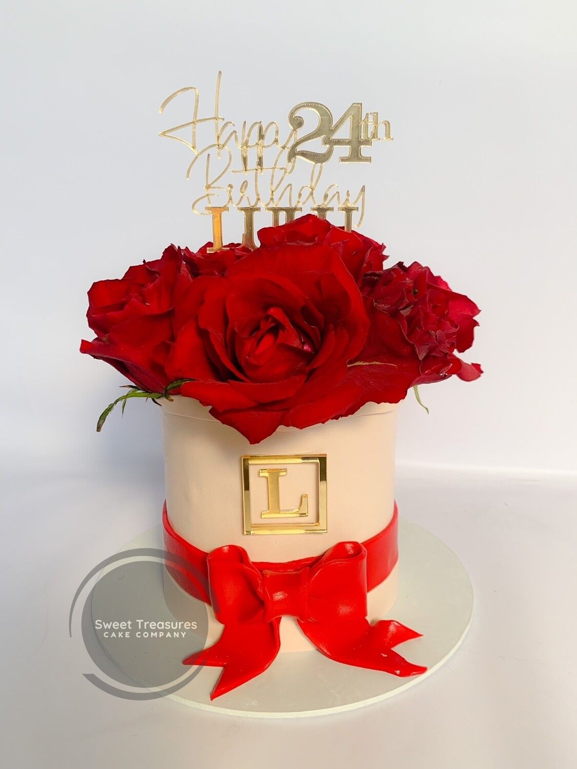 Box of roses Single tier Cake
