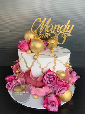 Fondant wrap Single tier cake