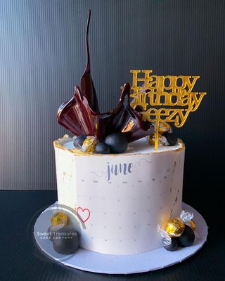 Birthday Calendar Single tier cake