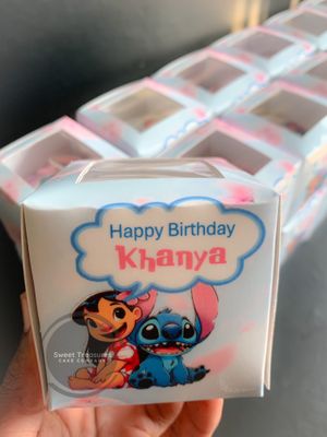 Cupcake Box WITH CUPCAKE:  Lilo and Stitch Inspired