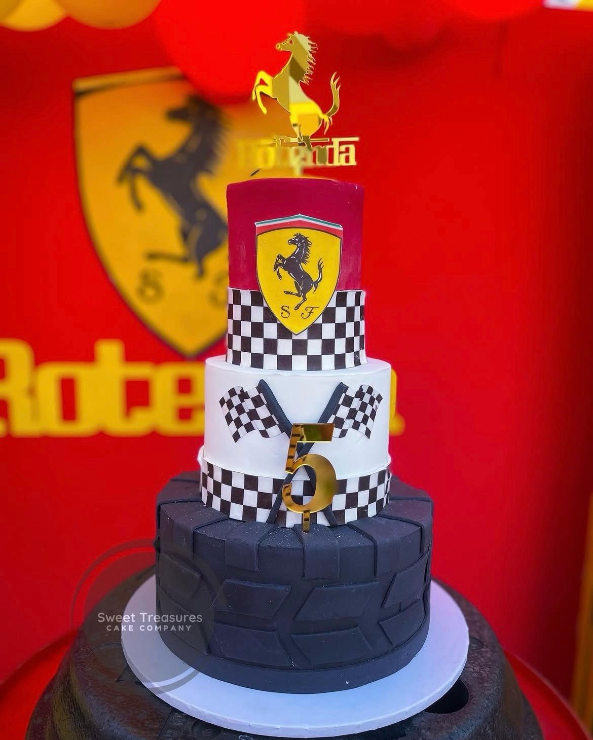 Ferrari inspired 3 tier cake