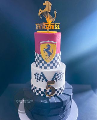 Ferrari inspired 3 tier cake