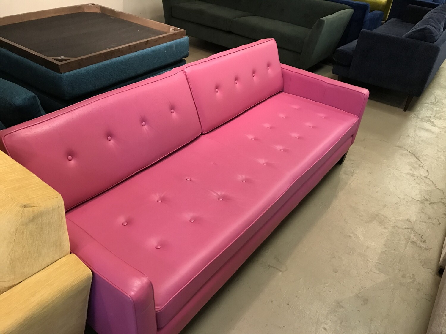 JB Leather Sofa Pink